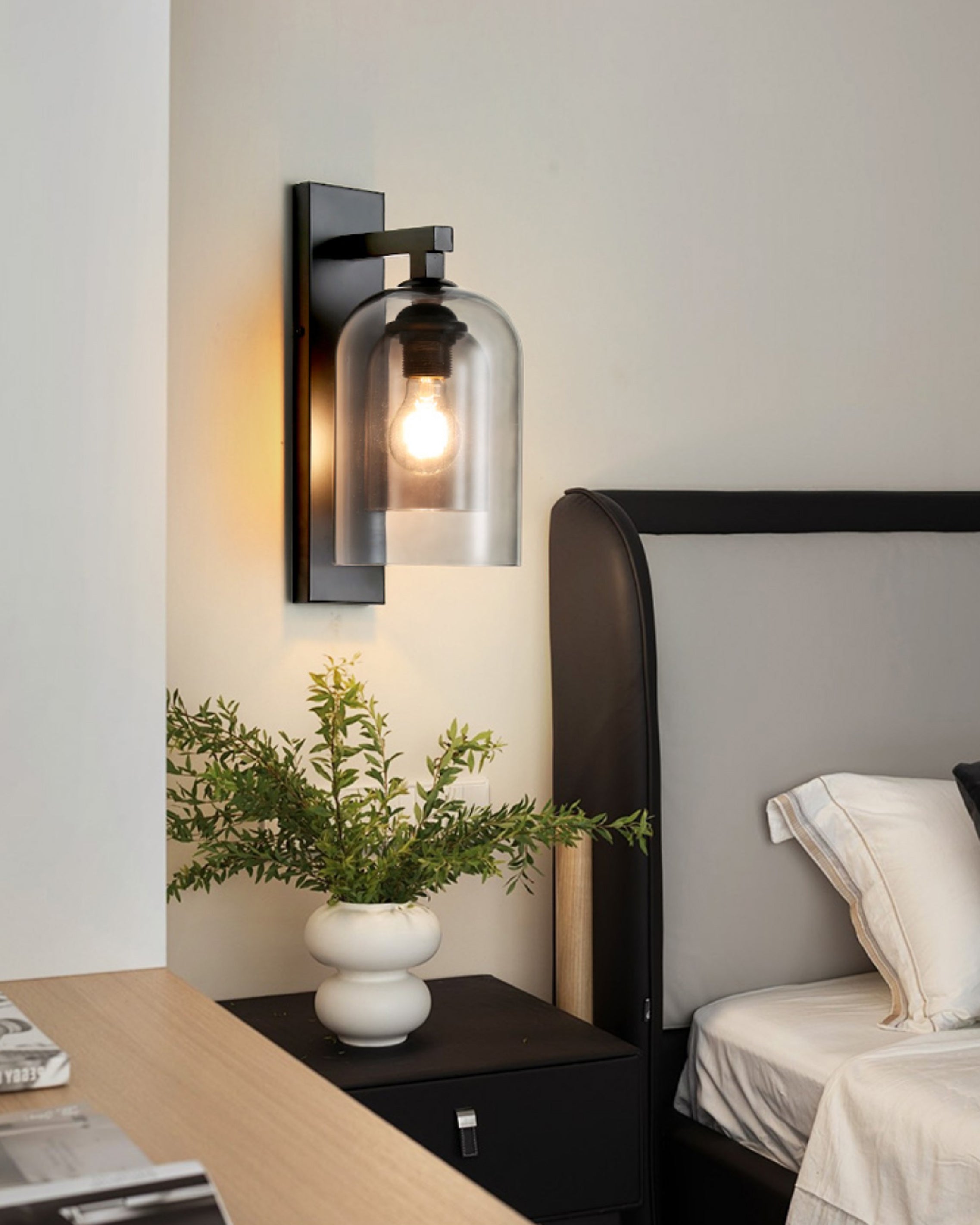 WOMO Glocke Schwarz Wandleuchte – WM6110