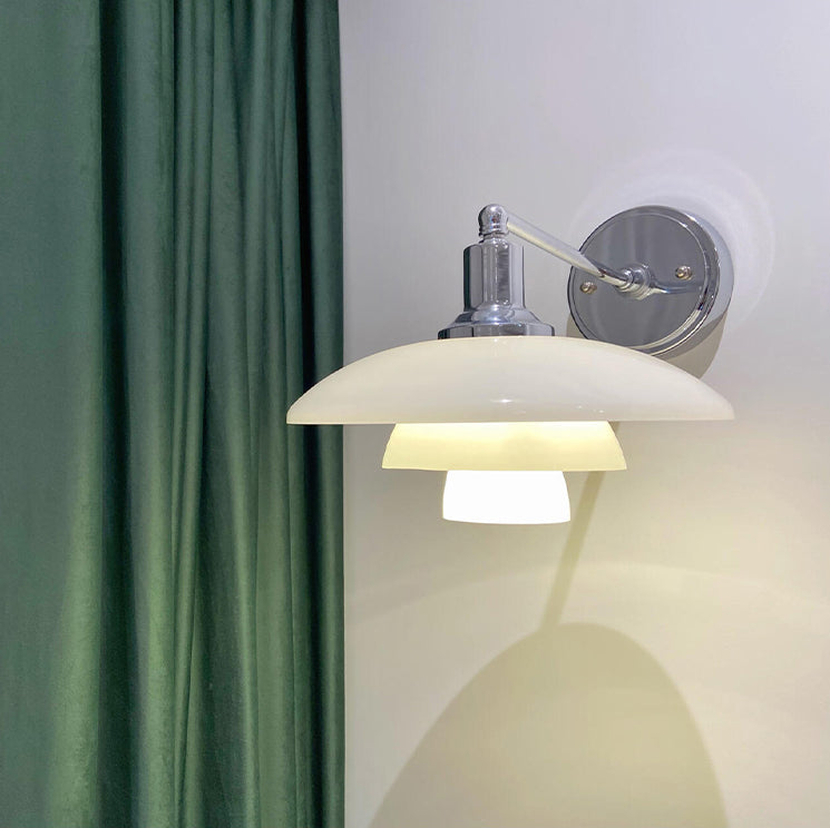 WOMO Weiße Glas Mid Century Modern Wandleuchte-WM6123