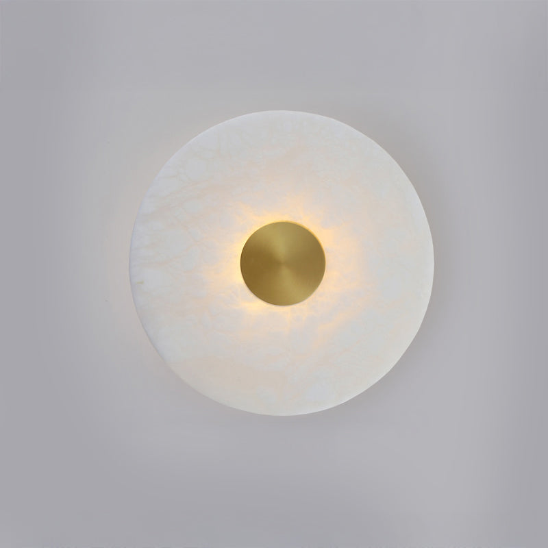 WOMO Art Deco Disc Alabaster Wall Light-WM6128