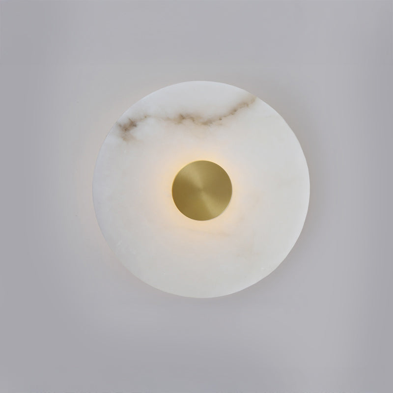 WOMO Art Deco Disc Alabaster Wall Light-WM6128
