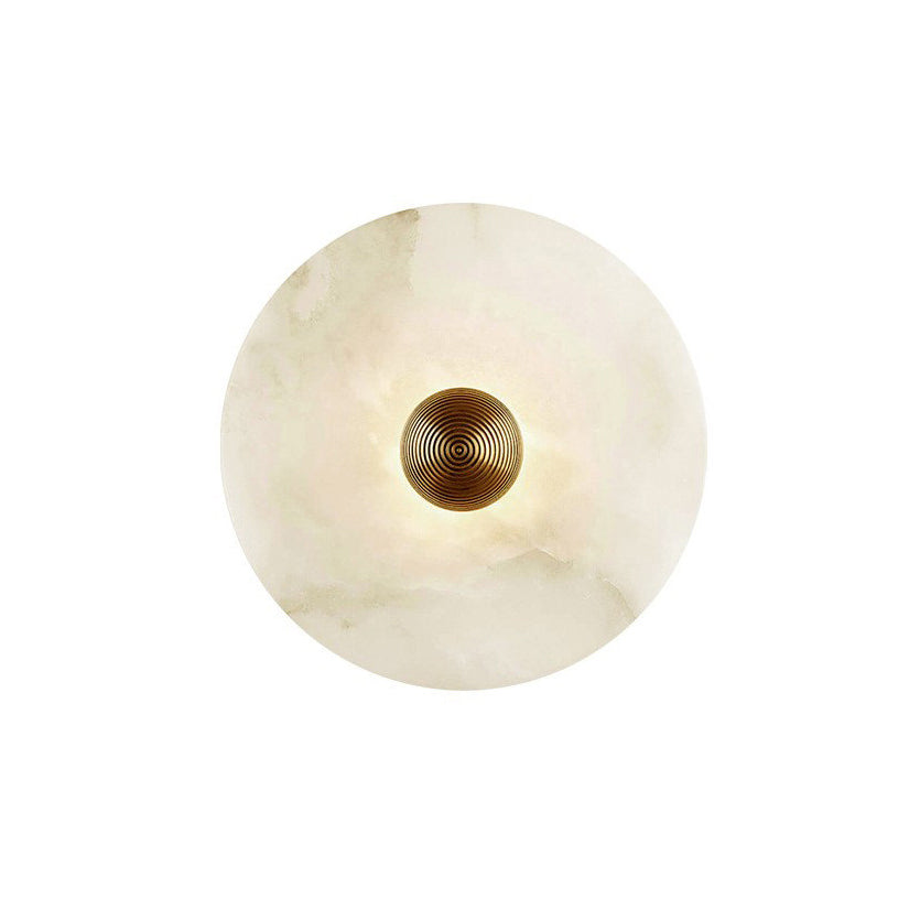 WOMO Art Deco Disc Alabaster Wall Light-WM6128