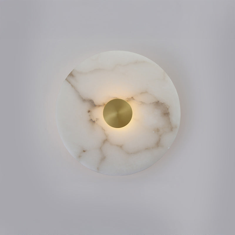 WOMO Art Deco Disc Alabaster Wall Light-WM6128