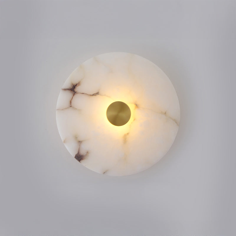 WOMO Art Deco Disc Alabaster Wall Light-WM6128