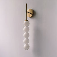 WOMO Boule de verre blanche, applique murale haute-WM6141