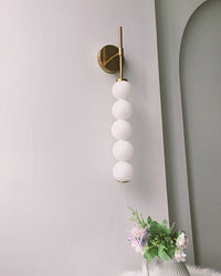 WOMO Boule de verre blanche, applique murale haute-WM6141