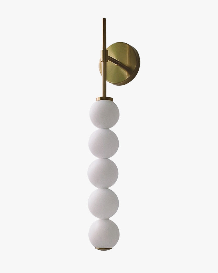 WOMO Weiße Glaskugel, hohe Wandleuchte-WM6141