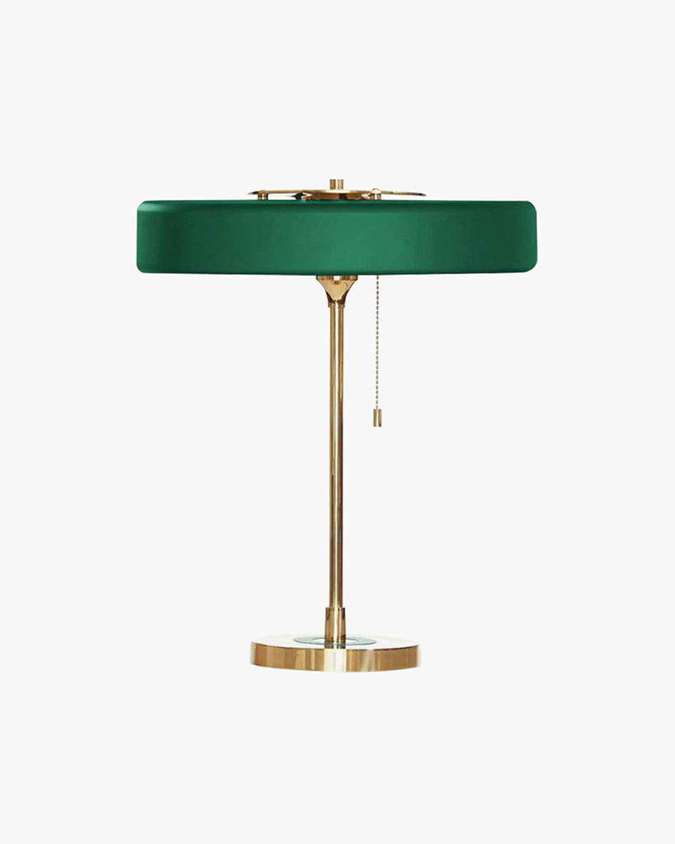 WOMO Mid-Century Runde Tischlampe mit Zugkette-WM8009