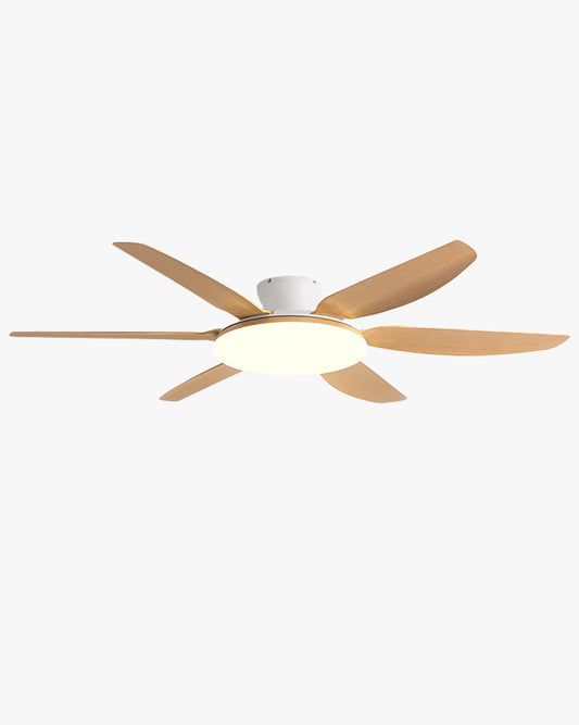 WOMO 6 Blade Low Profile Ceiling Fan with Bright Light - WM5191