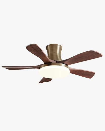 WOMO Mid Century Modern Low Profile Ceiling Fan Lamp - WM5228b