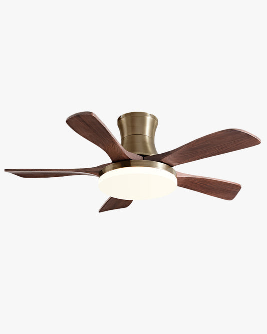 WOMO Mid Century Modern Low Profile Ceiling Fan Lamp - WM5228b