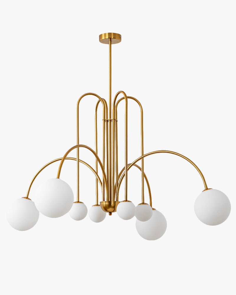 WOMO Lustre Mid-Century avec boules de verre pour salon-WM2522