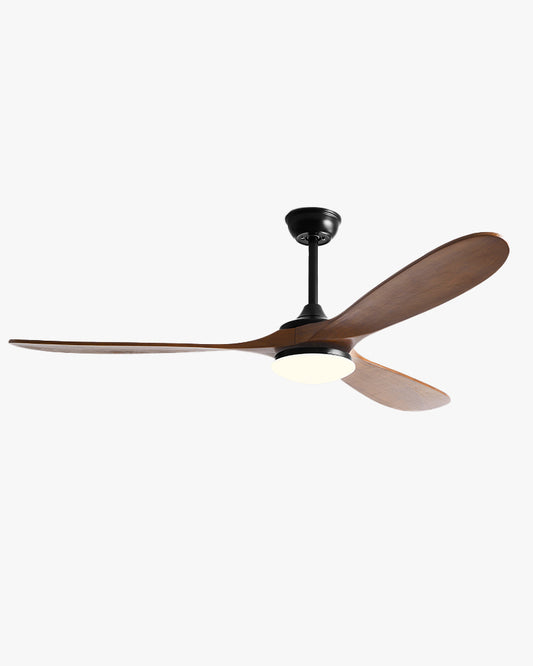 WOMO Large Wood Ceiling Fan with Light - WM5161