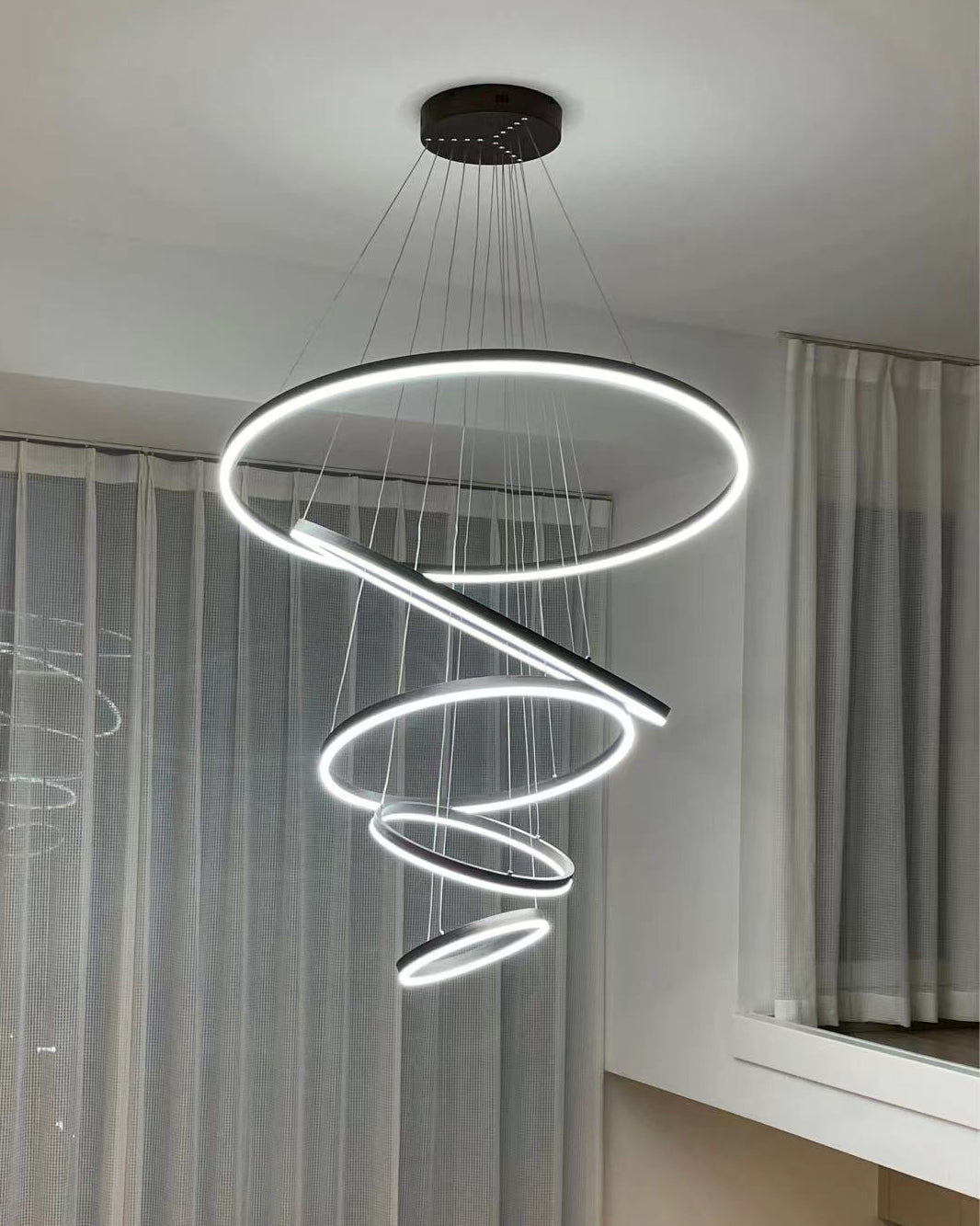 WOMO Tiered Ring LED Chandelier-WM2159