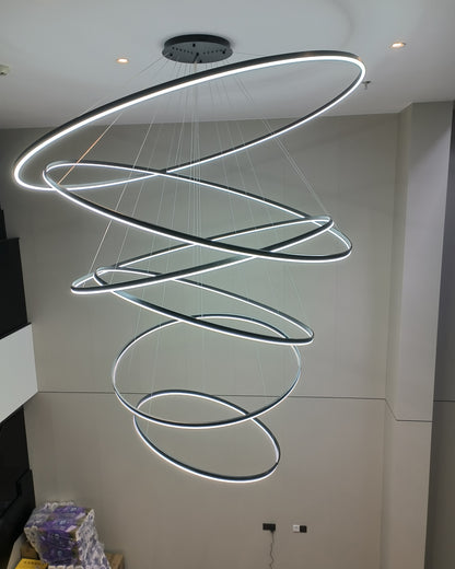 WOMO Tiered Ring LED Chandelier-WM2159
