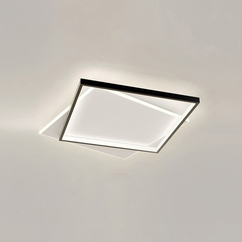 WOMO LED Ceiling Light Square Flat Black White Modern Bedroom-WM1011