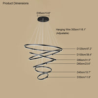 WOMO Stepped Ring LED Chandelier WM2159