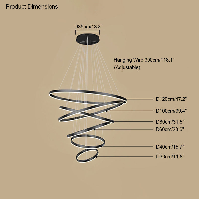WOMO Stufenring-LED-Kronleuchter-WM2159