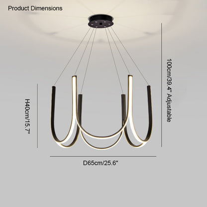 WOMO Minimal U-shaped Round chandelier-WM2143
