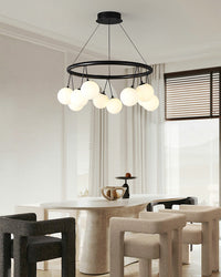 WOMO Black Chandelier Round Glass Globes-WM2318