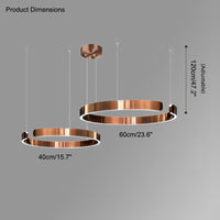 WOMO Schwarz/Gold Ring Led Kronleuchter-WM2009