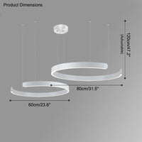 WOMO Schwarz/Gold Ring Led Kronleuchter-WM2009