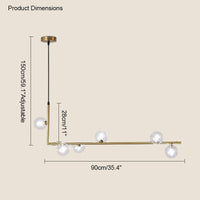 WOMO Linear Glass Ball Chandelier-WM2090