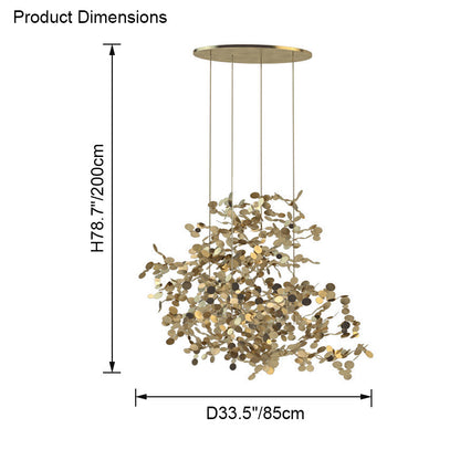 WOMO Argent/Gold Cloud Multi Pendant Chandelier-WM2042