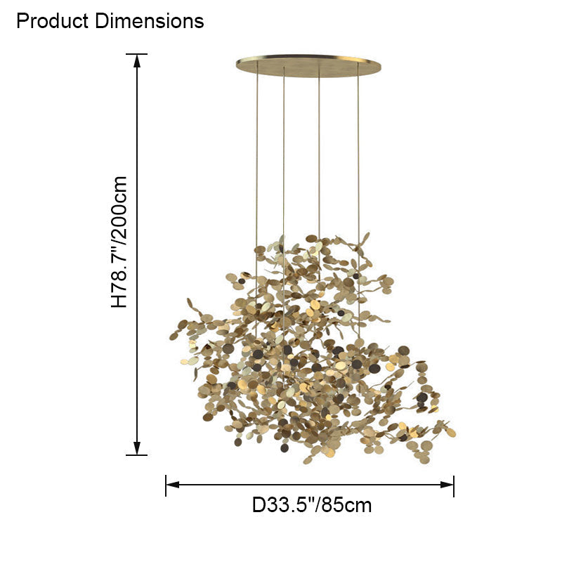 WOMO Cluster Pendant Light Silver Gold Dining Table Modern-WM2042