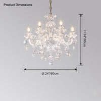 WOMO Luxury Chandelier Candles with Crystals-WM2340