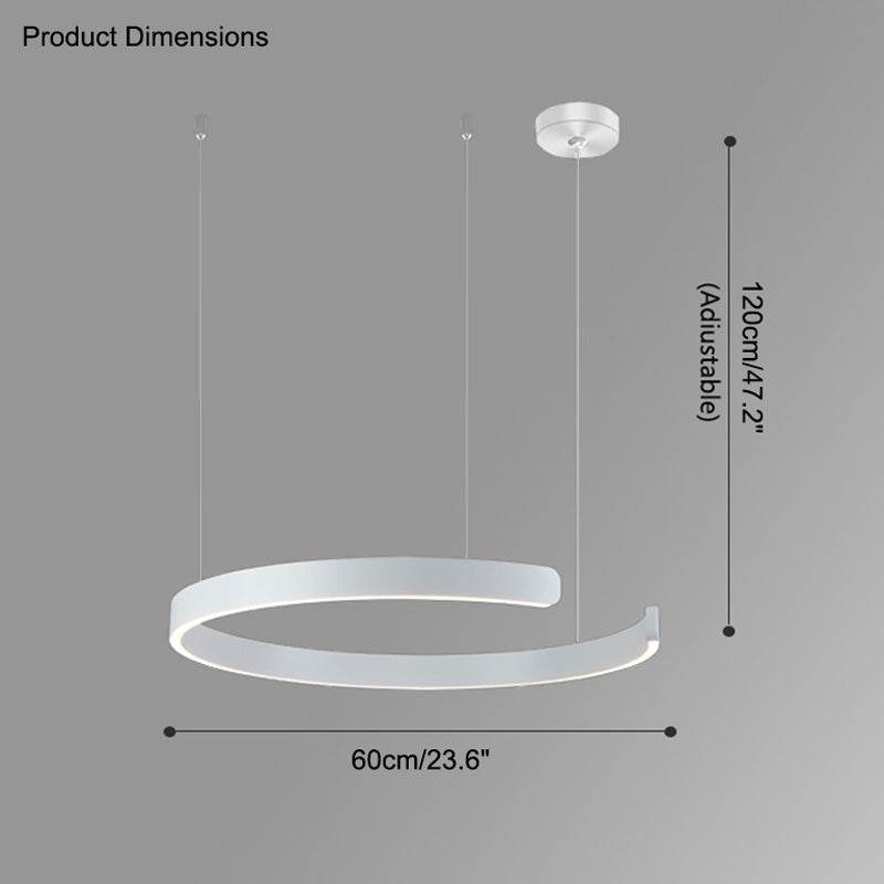 WOMO Black/Gold Ring LED Chandelier-WM2009