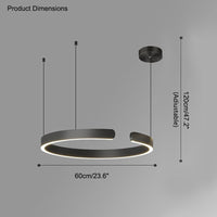 WOMO Schwarz/Gold Ring Led Kronleuchter-WM2009