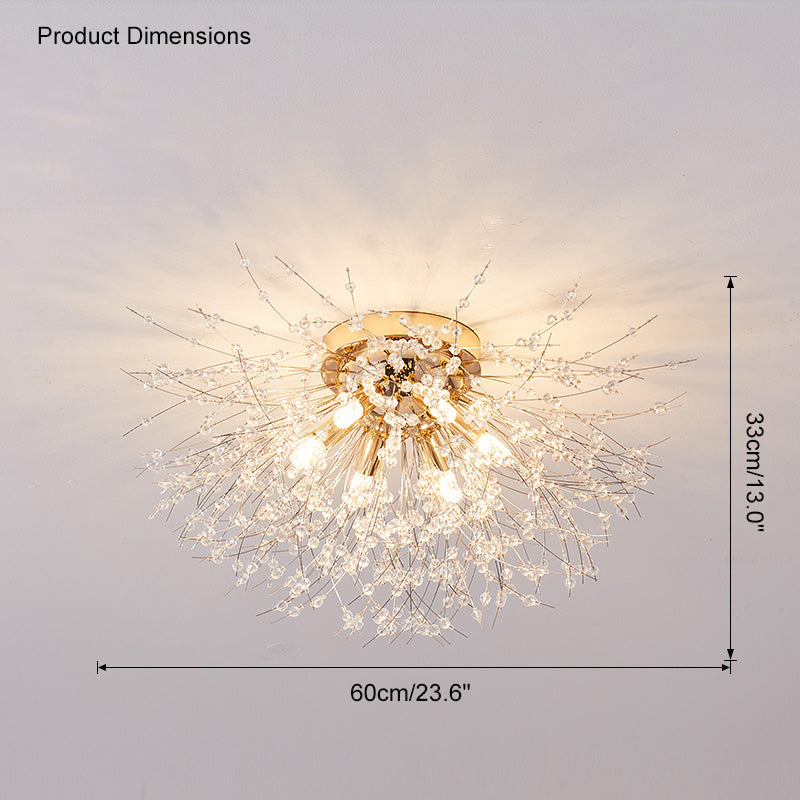 WOMO Dandelion Crystal Flush Mount Ceiling Light-WM1014