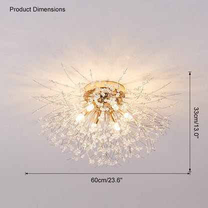 WOMO Dandelion Crystal Flush Mount Ceiling Light-WM1014