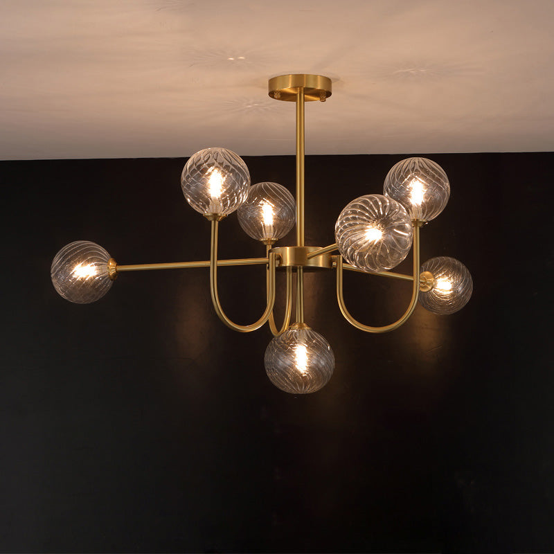 WOMO Mid Century Kronleuchter Glaskugel schlafzimmer-WM2255