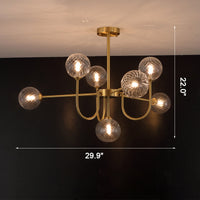 WOMO Lustre Mid Century à Boule de Verre Chambre-WM2255