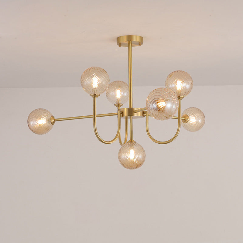 WOMO Mid Century Kronleuchter Glaskugel schlafzimmer-WM2255
