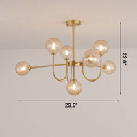 WOMO Lustre Mid Century à Boule de Verre Chambre-WM2255