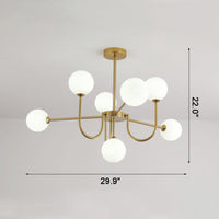 WOMO Lustre Mid Century à Boule de Verre Chambre-WM2255