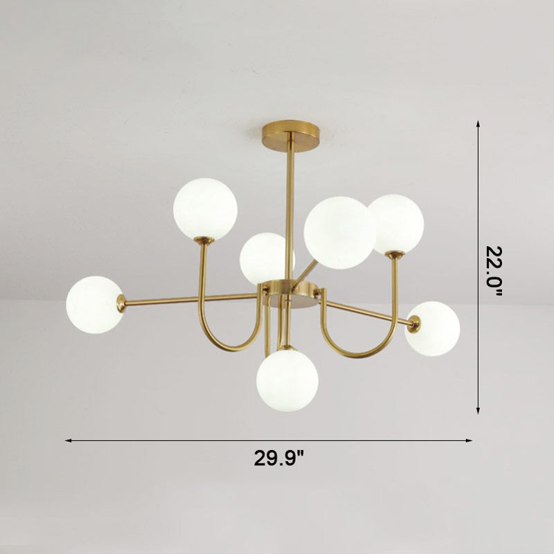 WOMO Mid Century Kronleuchter Glaskugel schlafzimmer-WM2255