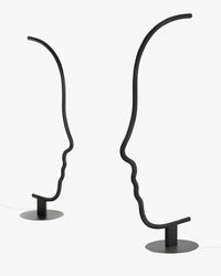 WOMO Stehleuchte mit Gesichtsprofil-Skulptur-WM7002