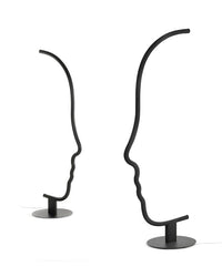WOMO Stehleuchte mit Gesichtsprofil-Skulptur-WM7002