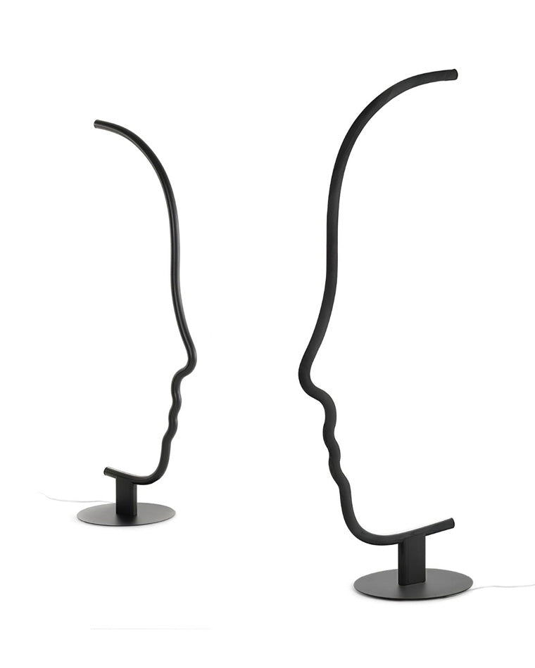 WOMO Floor Lamp with Face Profile Sculpture-WM7002