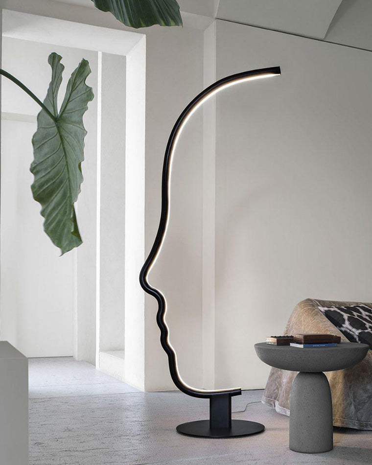 WOMO Floor Lamp with Face Profile Sculpture-WM7002