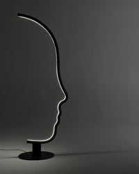 WOMO Stehleuchte mit Gesichtsprofil-Skulptur-WM7002