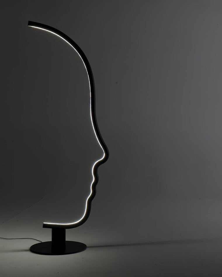 WOMO Floor Lamp with Face Profile Sculpture-WM7002