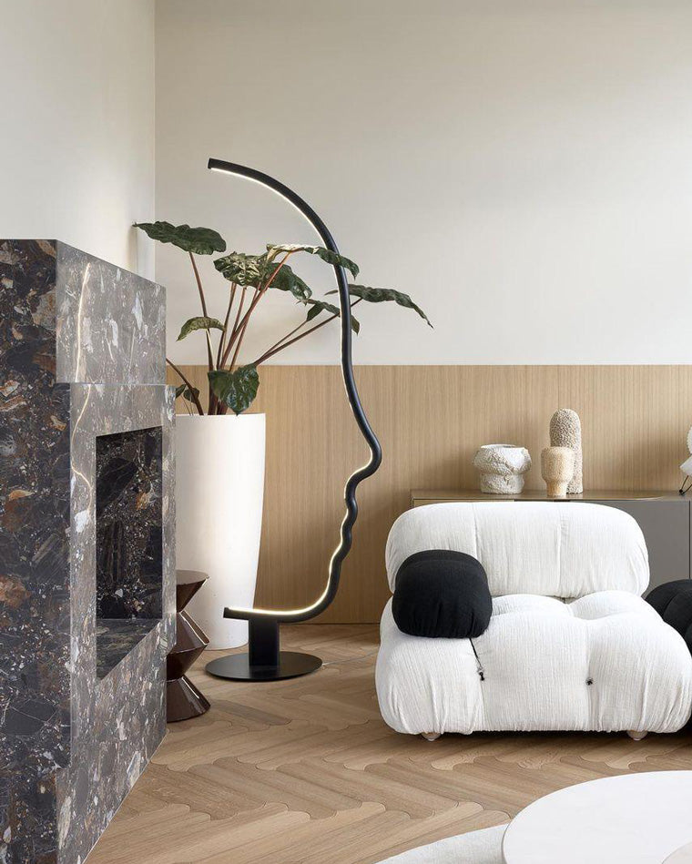 WOMO Floor Lamp with Face Profile Sculpture-WM7002