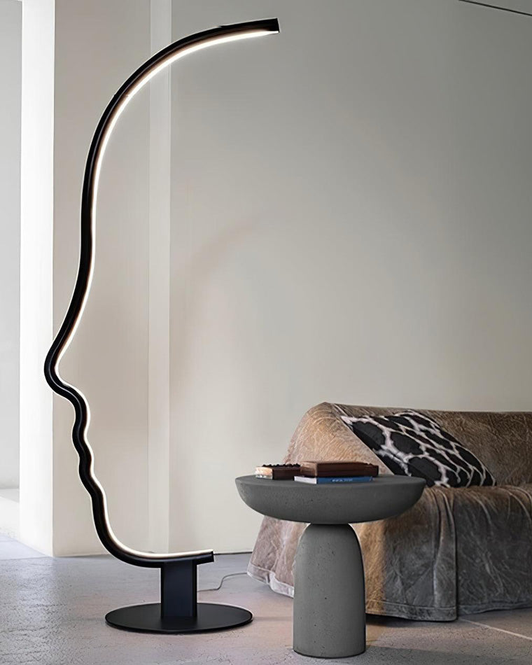 WOMO Floor Lamp with Face Profile Sculpture-WM7002