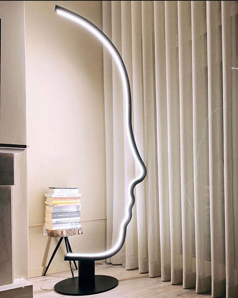 WOMO Floor Lamp with Face Profile Sculpture-WM7002