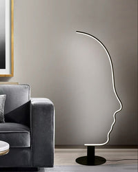 WOMO Stehleuchte mit Gesichtsprofil-Skulptur-WM7002
