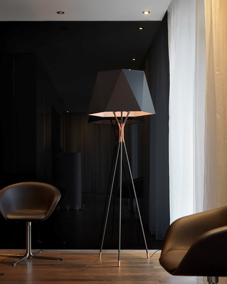 WOMO Faceted Tripod Floor Lamp - WM7004
